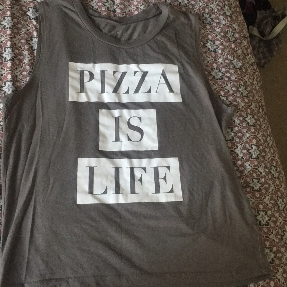 Pizza is life muscle tank